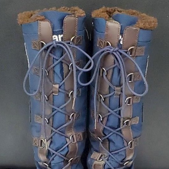 Pajar Canada Navy/Cognac Tall Grip Zip Boots, Size 8/8.5 - Picture 13 of 15